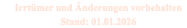 Irrtümer und Änderungen vorbehalten Stand: 01.01.2026